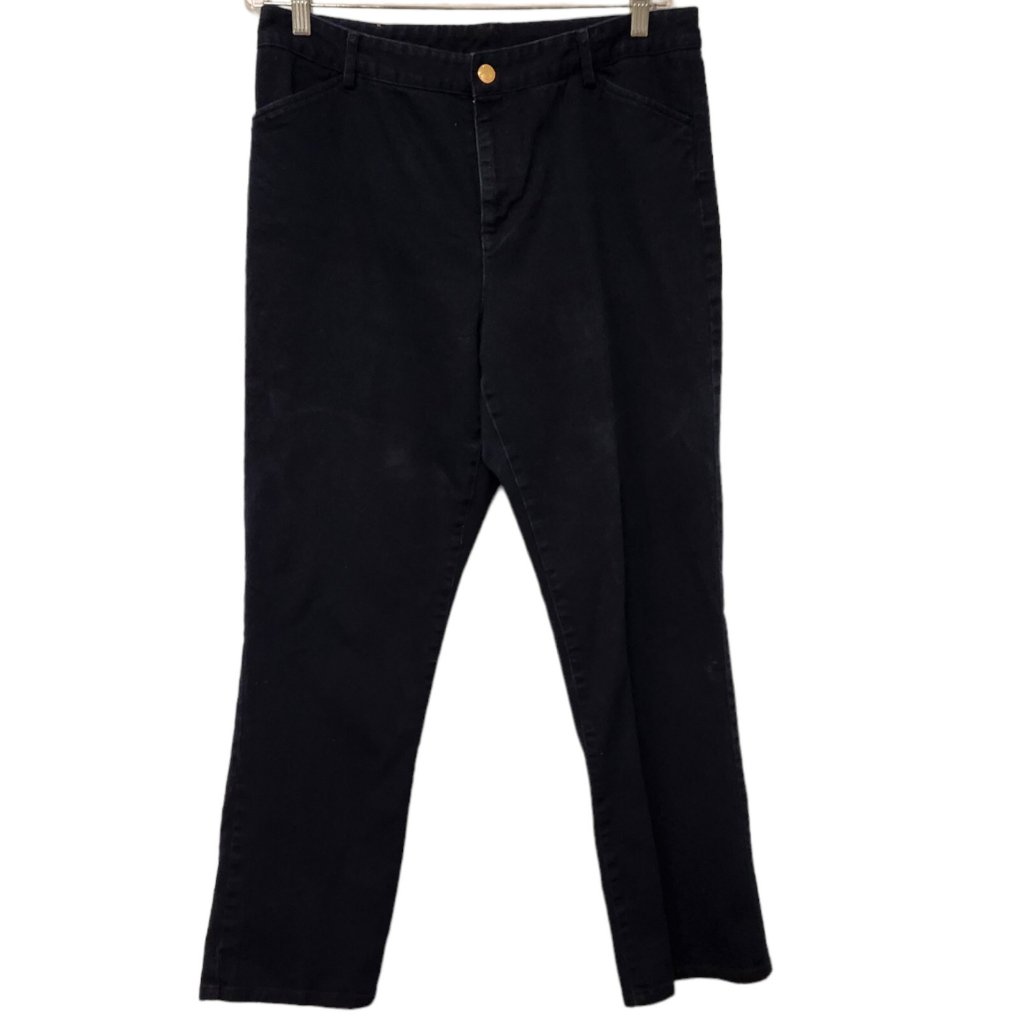 Lauren Jeans Co - Ralph Lauren Straight Stretch Jeans Womens Navy Blue 14 Euc